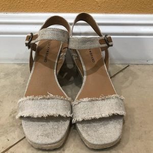 NEW Lucky Brand Women’s Sand Shimmer Espadrille Wedges
